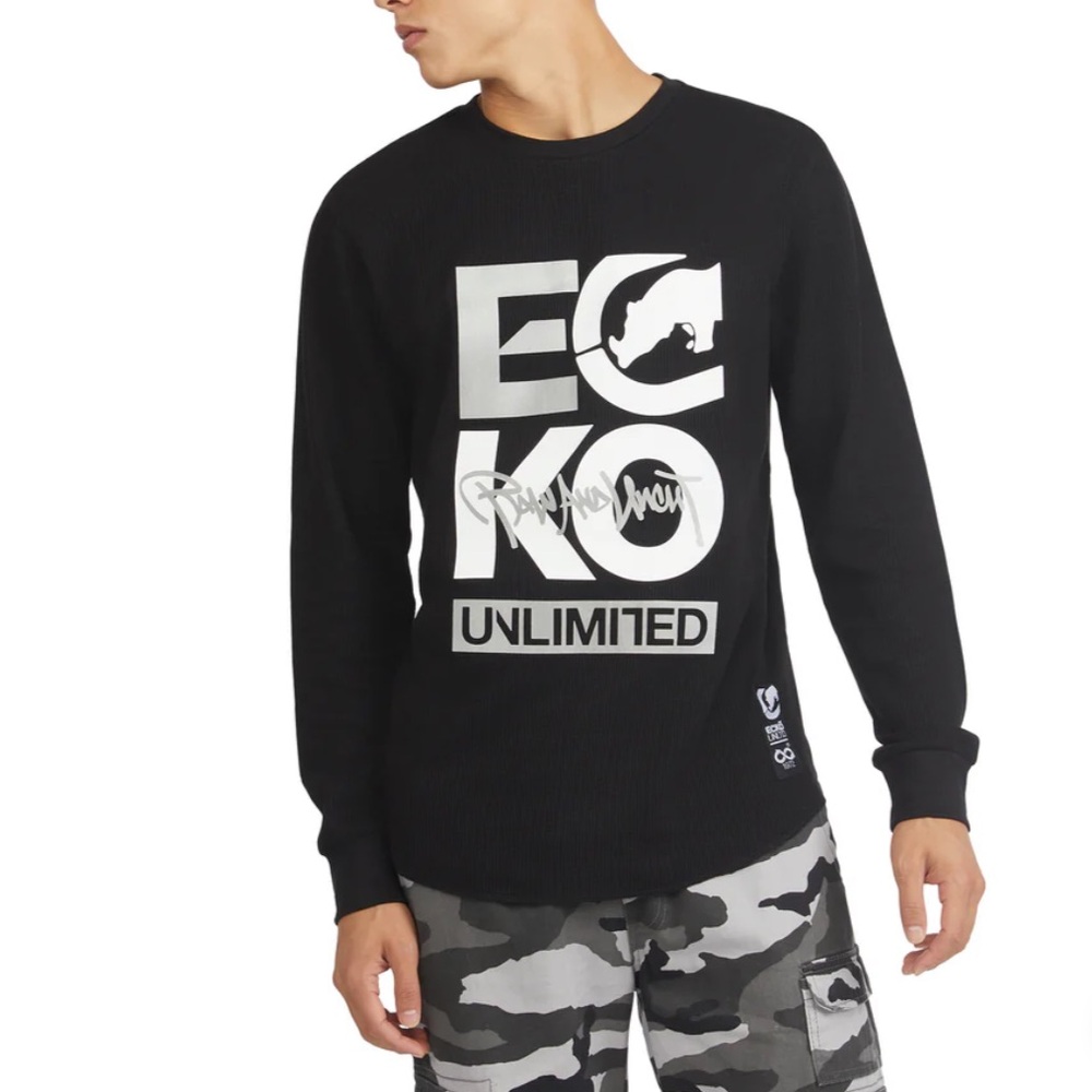 ✅YOU GET 2!Echo Unlimited Warm Layer Thermal Black and Green Long sleeved Shirts